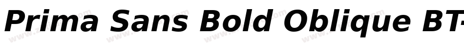 Prima Sans Bold Oblique BT字体转换